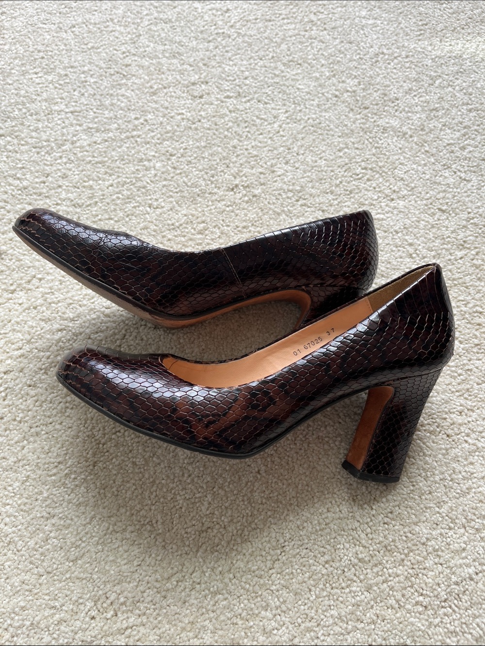 Corello Snake Skin Pumps, made and purchased in Brazil